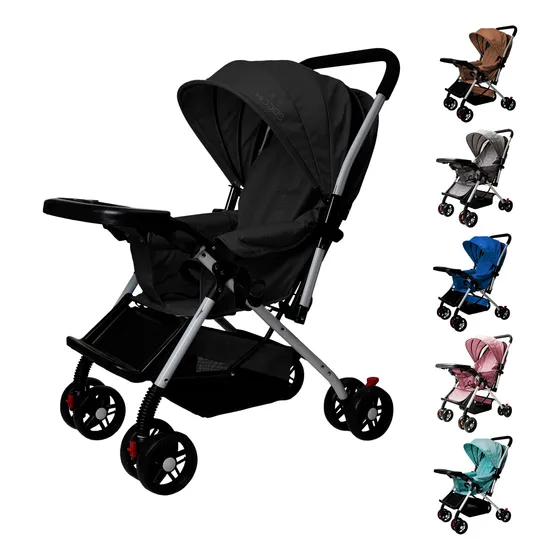 Carriola Bebe 2 En 1 Plegable Con Bambineto, Mesita Y Freno
