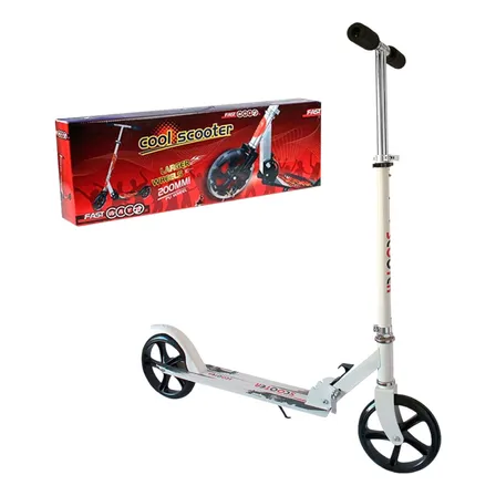Scooter Monopatin Metalico Plegable 2 Ruedas 200mm Color Bla