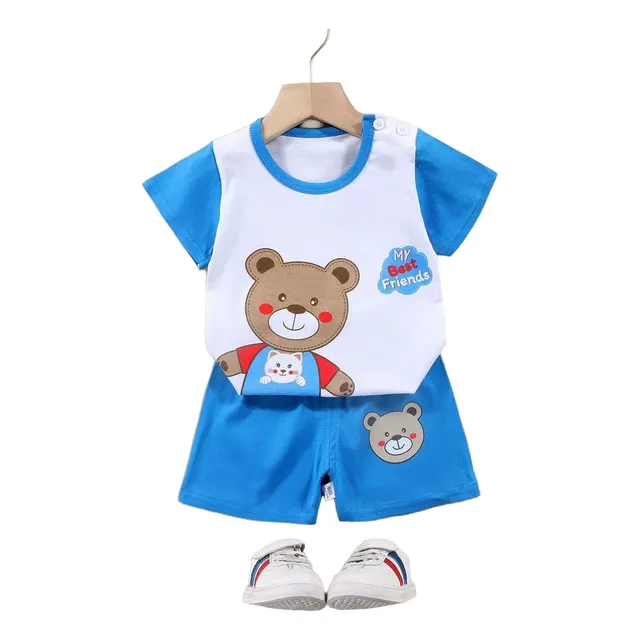 Conjunto De Bebe Niño Pantaloneta Y Camiseta Comoda Regalo