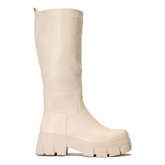 Bota Larga Mujer Blanco Siggy Chinitown