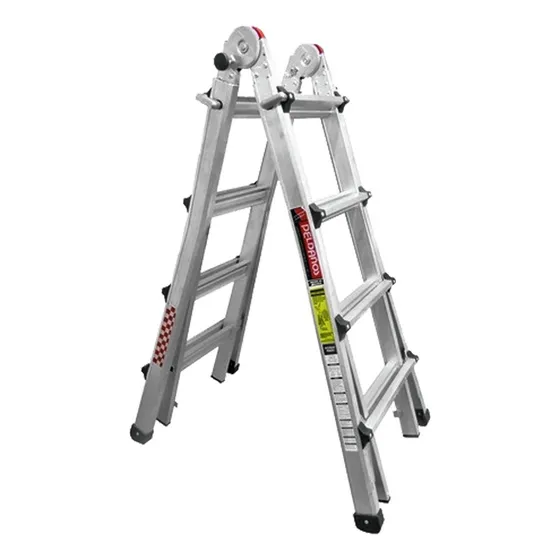 Escalera Aluminio Multiposicion Multiforma 2.87m Peldaños