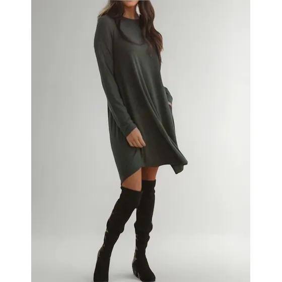 Vestido Corto  Manga Larga Maitenas Mujer