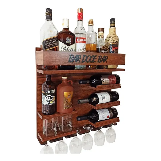 Barzinho De Parede Para Bebidas Porta Copo - Bar Doce Bar Im