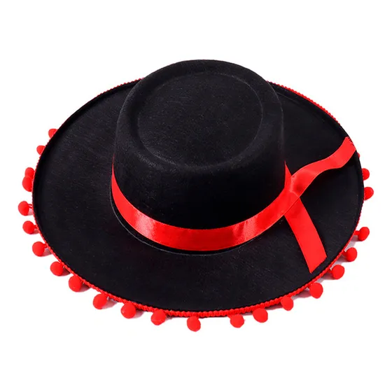 Sombrero De Flamenco Español 9x36cm