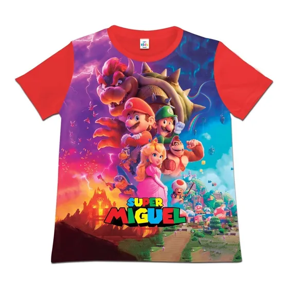 Franela Para Niña Super Mario Bros La Pelicula Peach Poliest