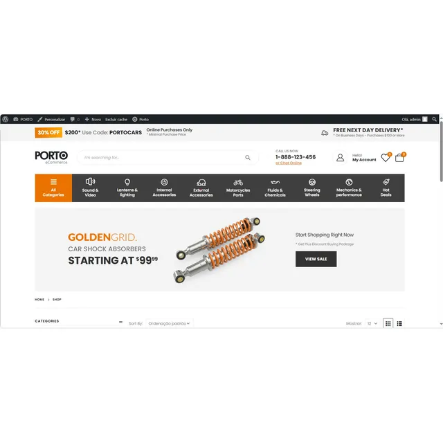Tema Wordpress Porto Excelente Para Loja Virtual Ecommerce 