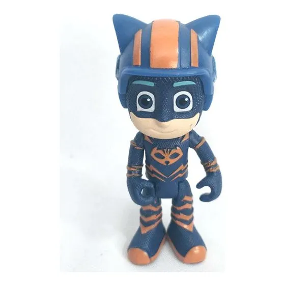 Pj Mask Figura Articulada Catboy Casco Rayas Naranja Azul