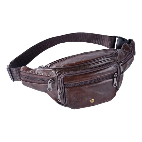 Banano Riñonera Amplia Cuero Genuino Unisex Mod. Punto