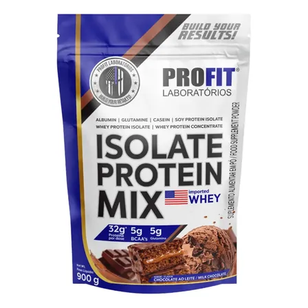 Whey Protein Isolate Mix Profit Glutamina Tripfofano Bcaa's Chocolate 840g