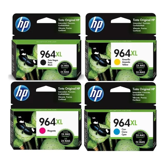 Combo De Cartuchos Hp 964xl Cmyk Originales 3100 Paginas