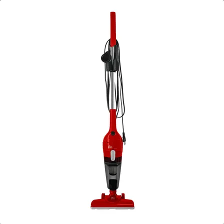Aspirador de Pó Kian 3 em 1 Turbo Com 1300W Vermelho Vertical e Portátil com Filtro HEPA Lavável e Acessórios para Piso, Tapete e Estofado