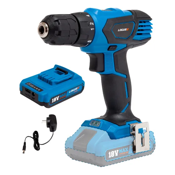 Taladro Atornillador De Mano Inalambrico Logus 18v Litio Color Azul