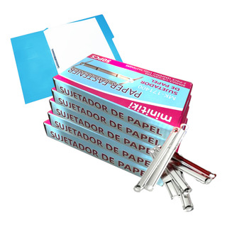 250pz Broche Para Archivo 8 Cm Tipo Baco Metal Uso Escolar 250pz Broche Para Archivo 8 Cm Tipo Baco Metal Uso Escolar