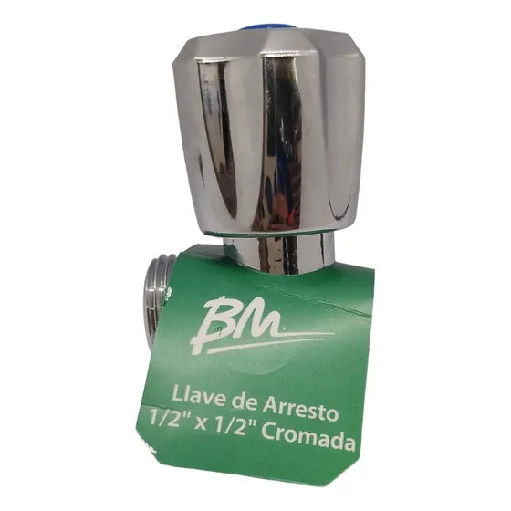 Llave De Arresto Cromada Bmllaa2 1/2x1/2 Hm