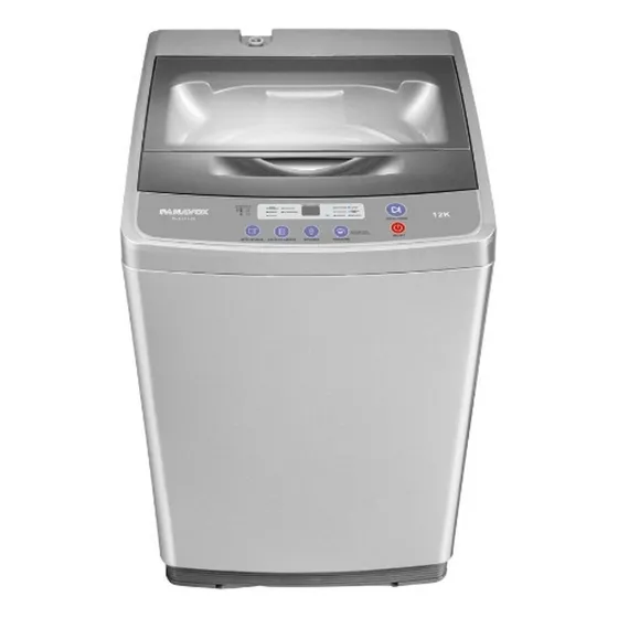 Lavarropa Panavox Carga Superior Plata 12k - 100% Color Plateado