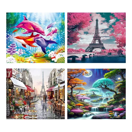Diamond Painting Kit Pintura Diamantes 50x40 Varios Diseños