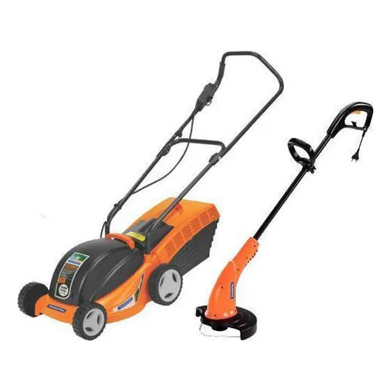 Cortadora Césped Eléctrica 1300w + Bordeadora 1500 Tramontin