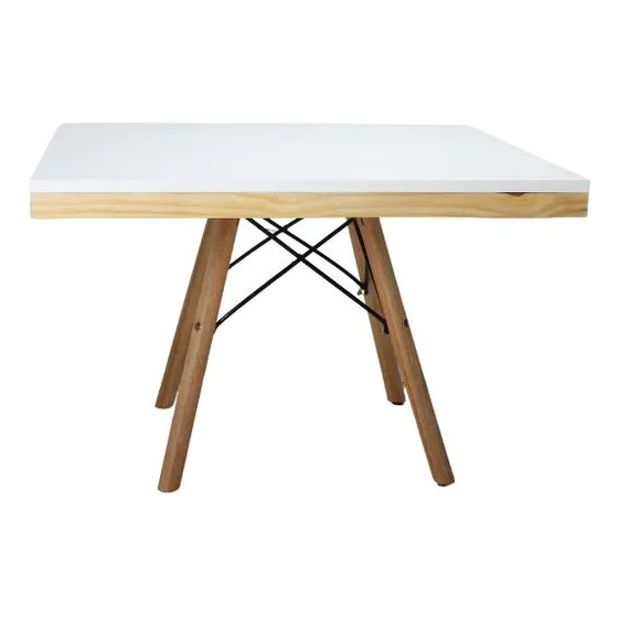 Mesa Centro Quadrada 70cm Saia Moldura Eiffel Sala Estar