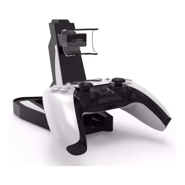 Cargador Para Joystick Ps5 Base Doble C/ Indicador Led Usb C