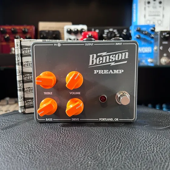 Pedal Benson Preamp Cinza Laranja