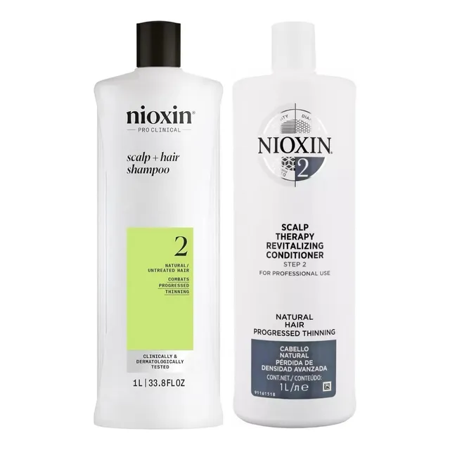 Nioxin-2 Shampoo + Acondicionador 1000ml Cabello Natural