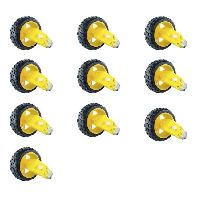 10 Piezas Motorreductor Con Llanta Para Carro Arduino Robot