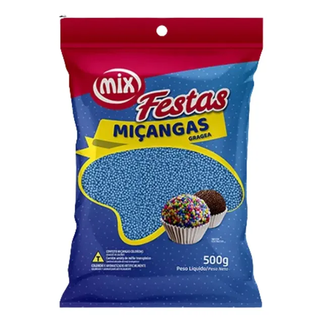 Confeito Miçanga Para Confeitaria Varias Cores 500g Escolha