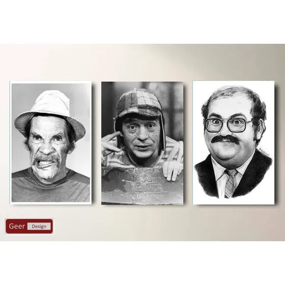 3 Cuadros Chapas Vintage Mdf - El Chavo
