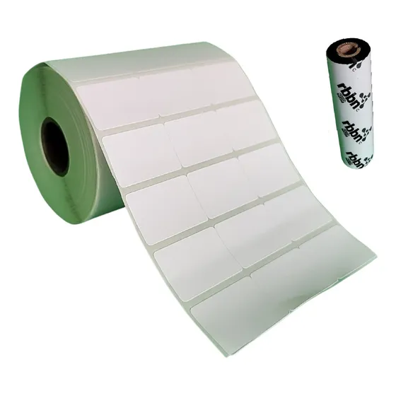 1 Rolo Etiqueta Couchê 34x23mm 3 Colunas Código De Barras