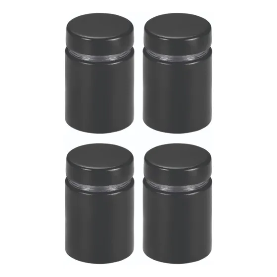 Separador De Vidrio En Acero Negros 19x20mm (4und)