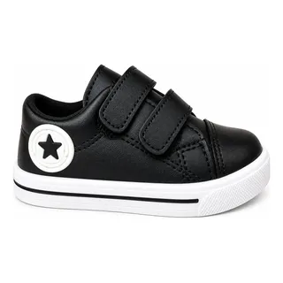 Tênis Bebê Preto Menino Estrela Casual Leve Calce Fácil Preto 26 Br Lisa