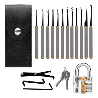 Kit De Ganzuas Profesionales 15 Piezas + Candado + Manual Kit De Ganzuas Profesionales 15 Piezas + Candado + Manual
