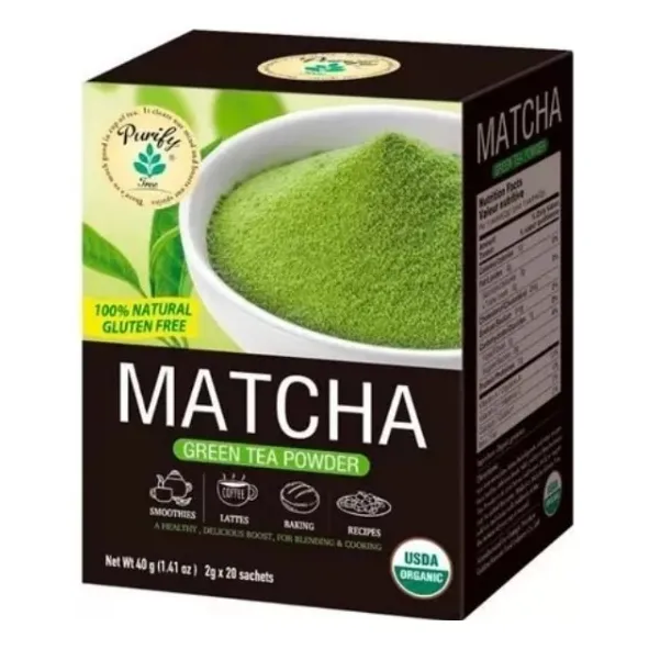 Te Verde Matcha Green Tea Powder Orgánico 20 Sachets