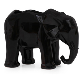 Maceta En Forma De Elefante Geométrico De Cerámica Esmaltada Maceta En Forma De Elefante Geométrico De Cerámica Esmaltada
