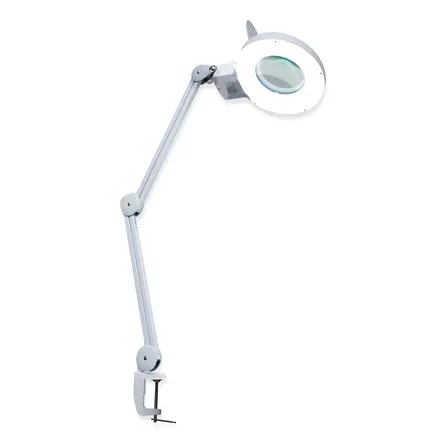 Lupa Articulada Profissional Arktus Com Iluminação Led 5D com Apoio de Bancada e Dimmer
