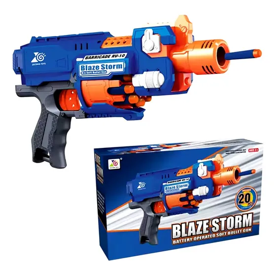 Pistola Lanza Dardos Grande, 20 Dardos, Tambor Gira - 13189