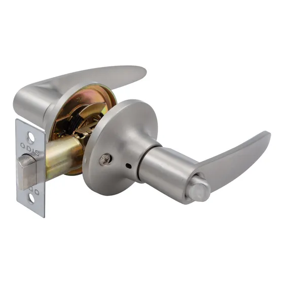 Cerradura Tubular Con Manilla Odis 203 Baño Niquel Gris