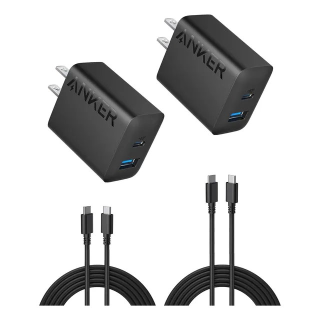 Cargador Anker Usb C Doble Puerto 20w iPhone Android Pack 2