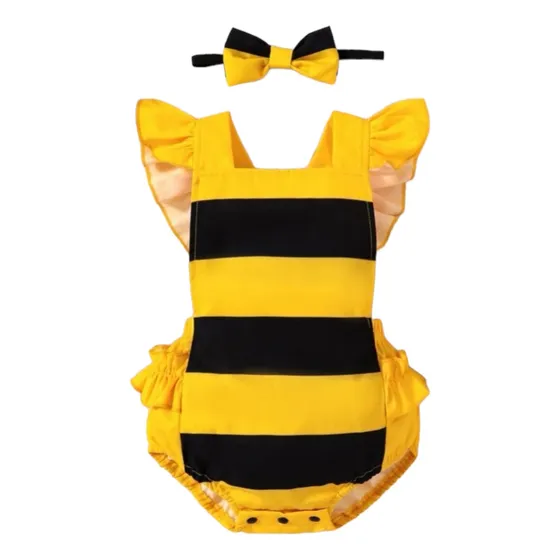 Disfraz Abeja / Bebé / Body Amarillo 18 A 24 Meses