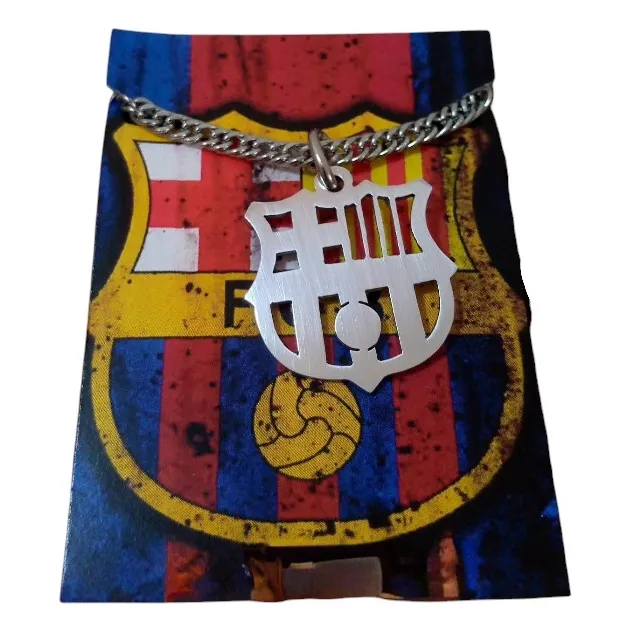 Dije Barcelona Futbol Cadena Para Caballero Collar