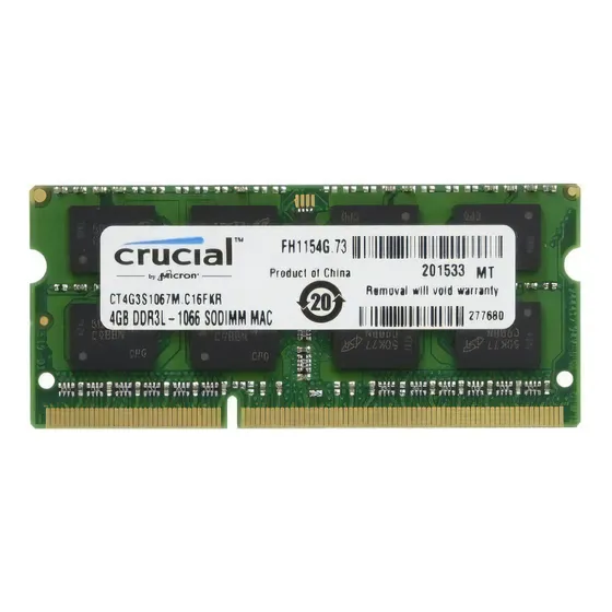 Memoria RAM Memory for Mac 4GB 1 Crucial CT4G3S1067M