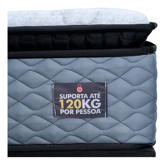 Colchón Queen D33 Pillow Soft 158x198x29 5 Años Color Azul