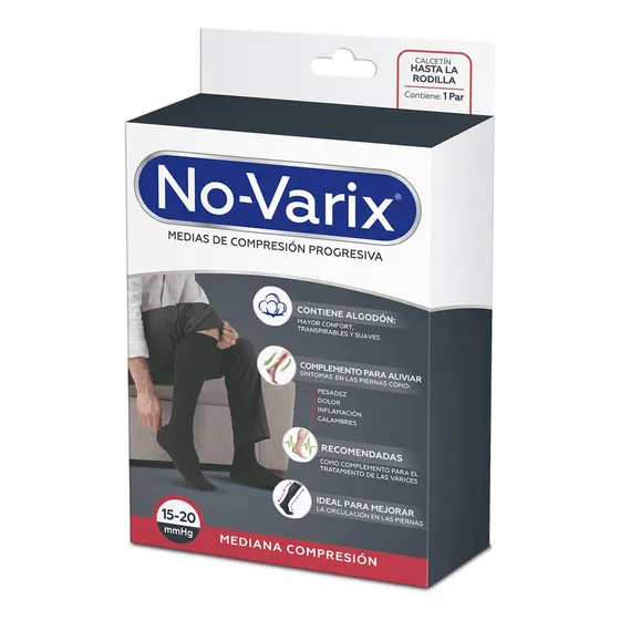 Calcetín De Compresión Hombre No-varix 15-20 Mmhg
