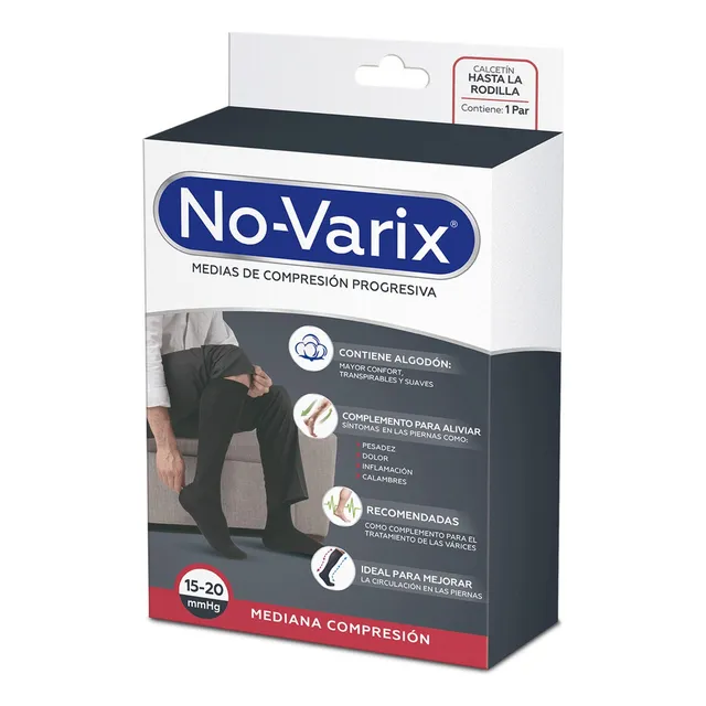 Calcetín De Compresión Hombre No-varix 15-20 Mmhg