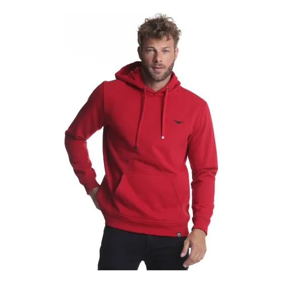 Ellus Poleron Hombre Regular Fit Fleece Rojo