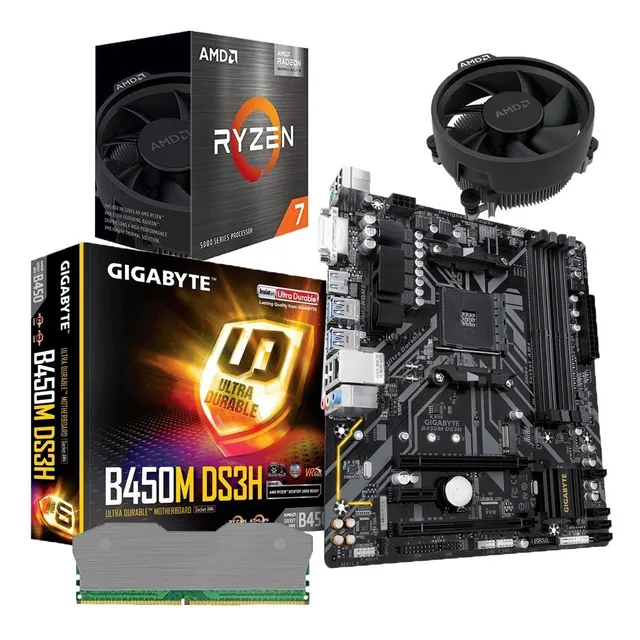 Combo Board B450m Procesador Amd Ryzen 7 5700g Ram 16gb Pc