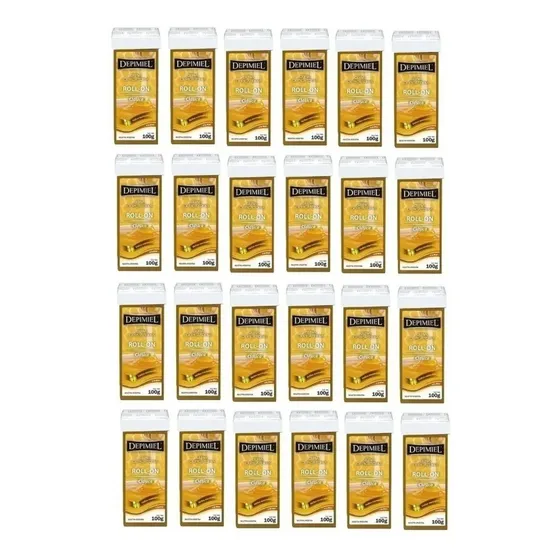 Depimiel Cera Depilatoria Roll On Miel Clasica 100g X24un
