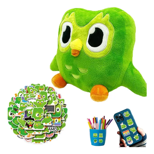 Peluche Muñeco Duolingo Plush Buho Verde Regalo Juguete