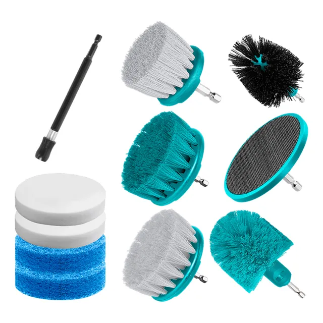 Set De Escobillas Para Taladro 11 Piezas Total