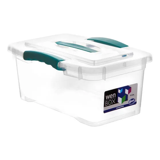 Caja Organizadora Wenco Con Tapa Y Manilla 6 Lts.